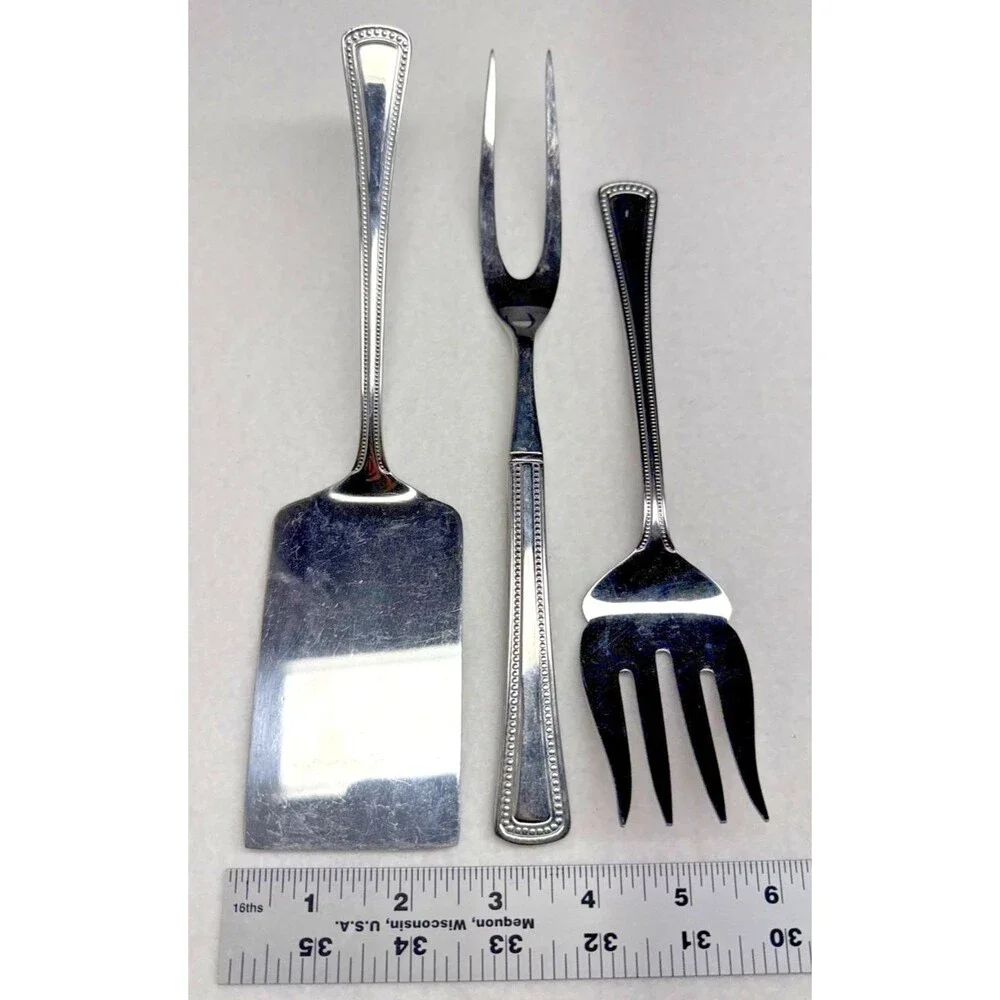 International Silver PRECISION Stainless Beaded Glossy CHOICE Flatware